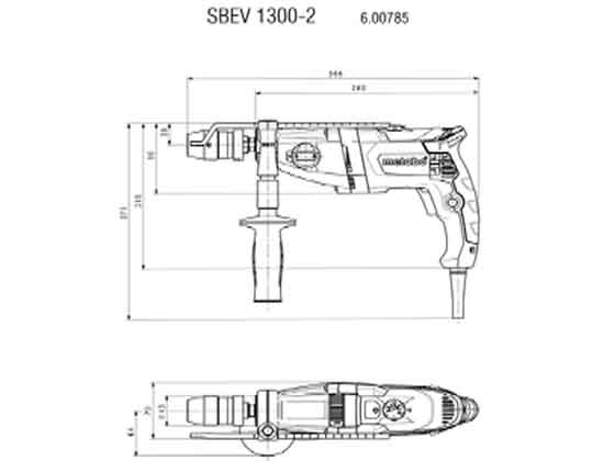 دریل ضربه ای متابو مدل sbev 1300-2