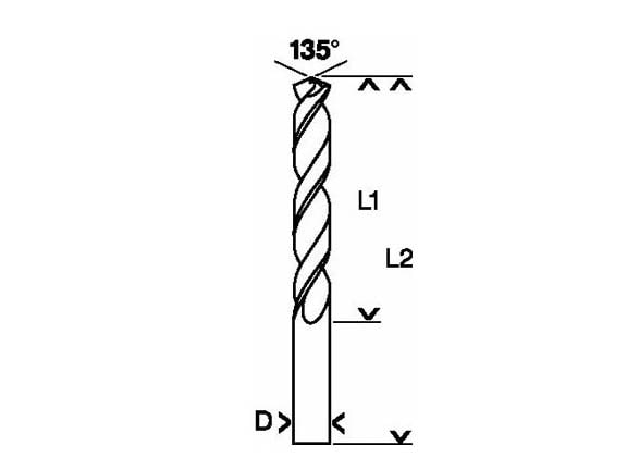 مته آهن (فلز ) بوش شماره 4.2