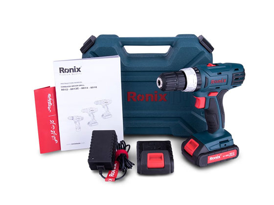 دریل شارژی رونیکس 18 ولت مدل 8018 8018 Ronix
