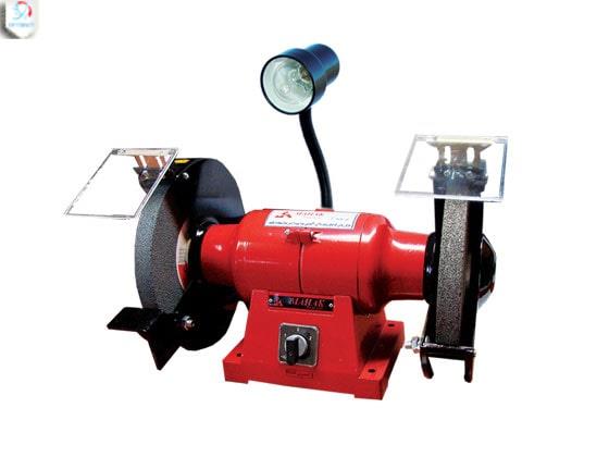 ماشین سنگ سنباده محک دو دور سه فاز چراغدار مدل GD-250 HL