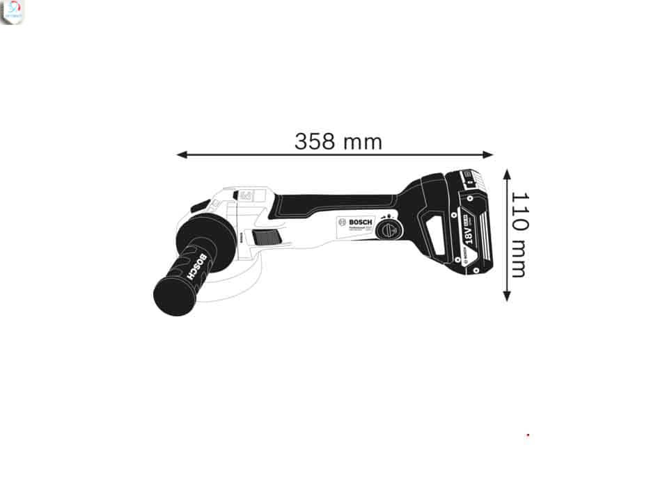 بدنه مینی فرز شارژی بوش gws 18v-10 c
