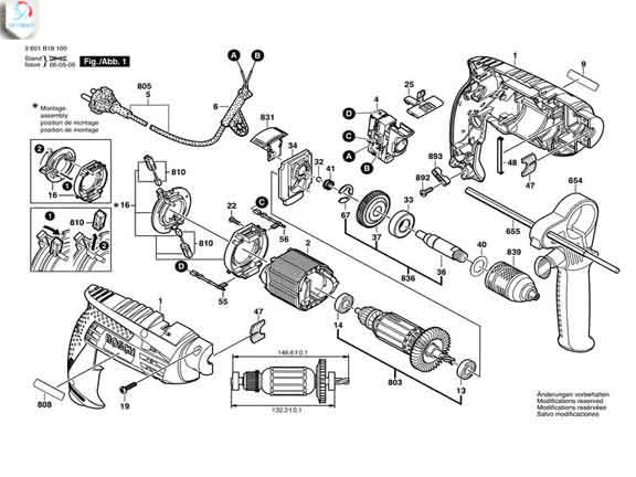 دریل ضربه ای بوش مدل gsb 1600 re